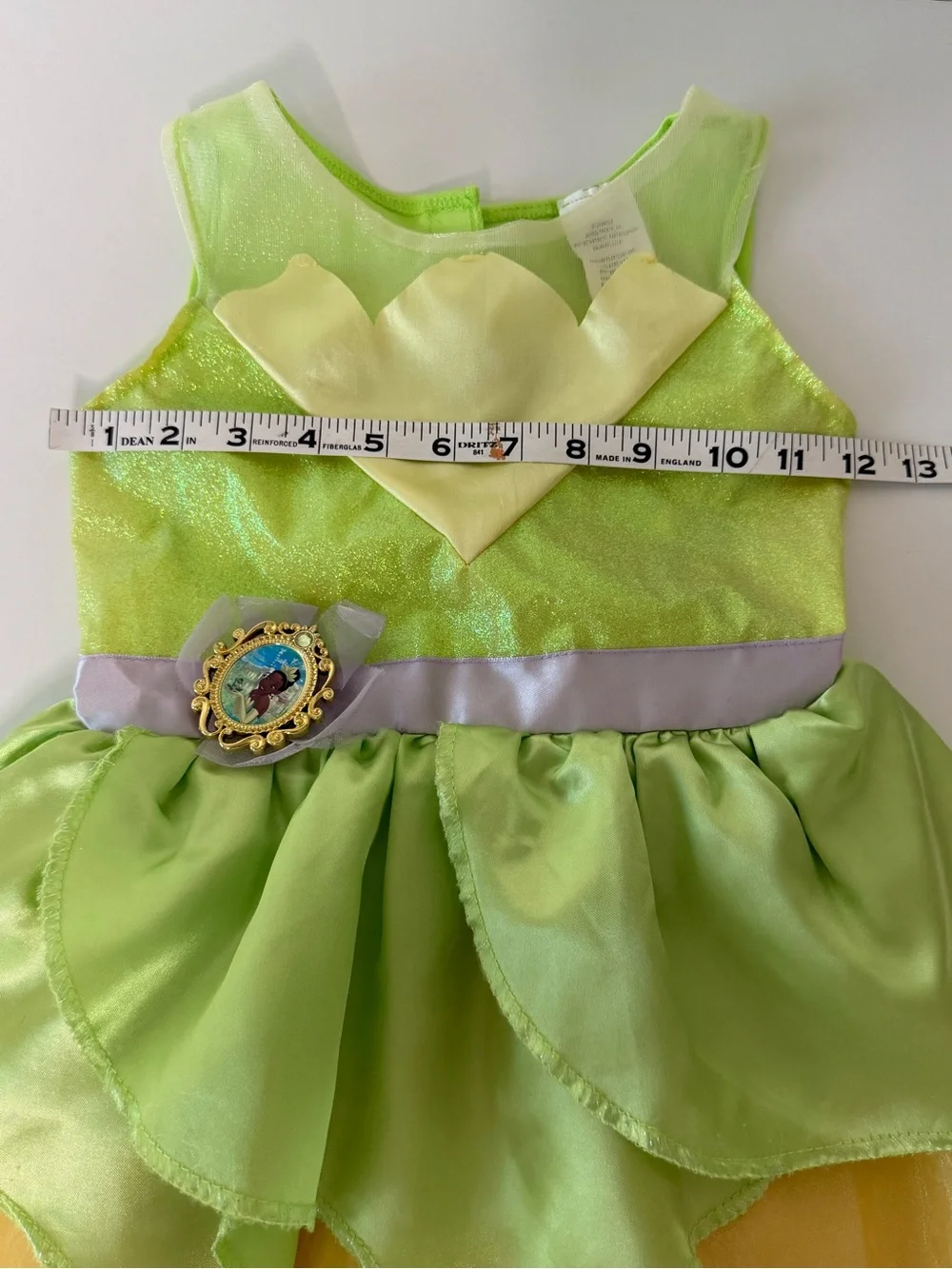 Disney Princess Tiana Costume Dress Girls Size 4-6X Princess and The Frog